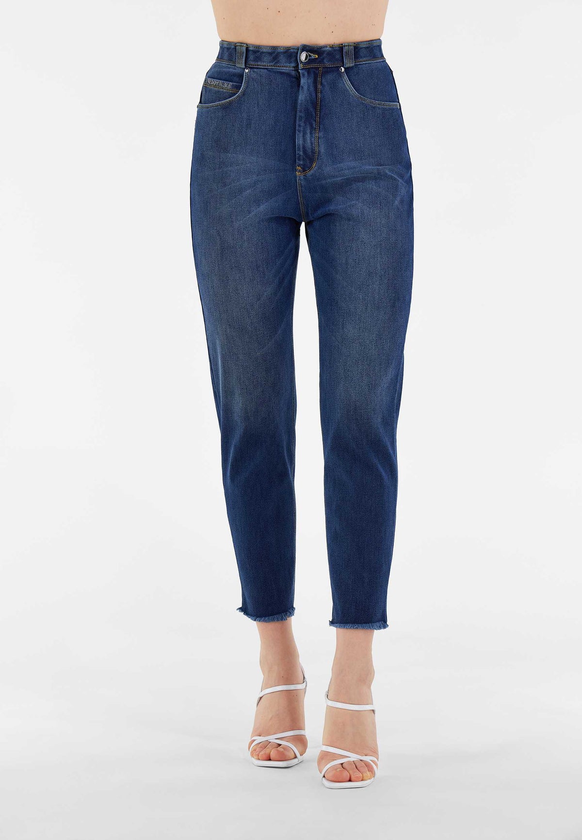 FREDDY Classic Jeans 7/8 | Dark Jeans - Yellow Seams