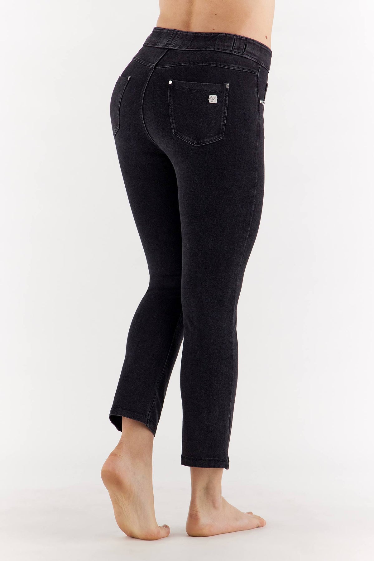 FREDDY N.O.W.® Pants 7/8 | Black Jeans-seams on tone | NOW12MF101J7N-