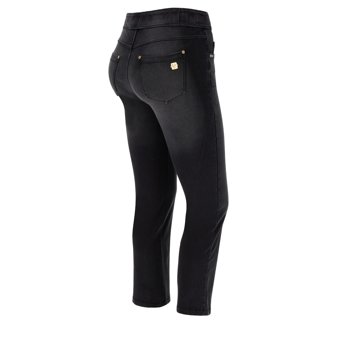 FREDDY N.O.W.® Pants 7/8 | Black Jeans-seams on tone | NOW12MF218J7N-