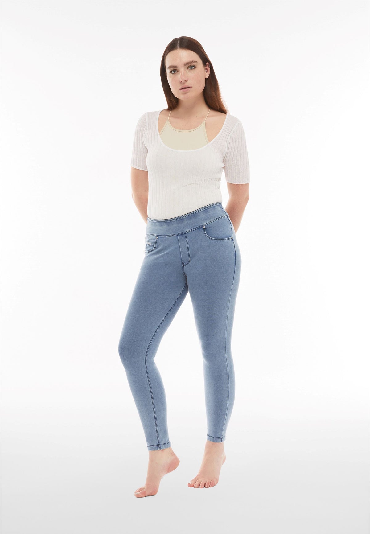 FREDDY N.O.W.® Pants | Light Blue Jeans - Blue Seams