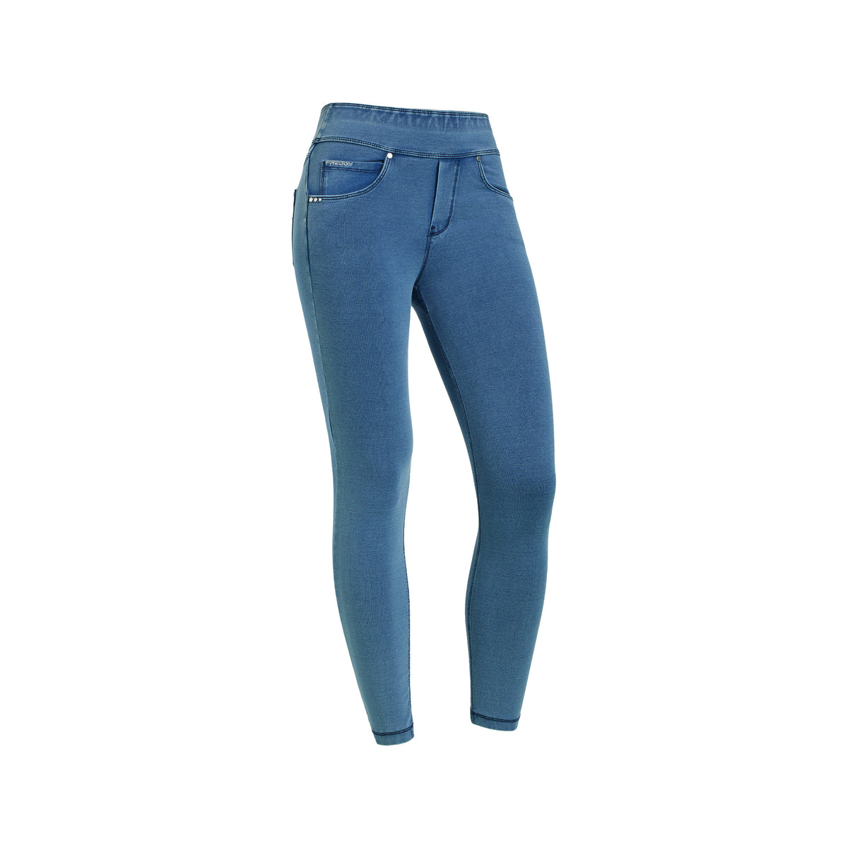 FREDDY N.O.W.® Pants 7/8 | Denim Blu Scuro-Blue Seams | NOWY4MC002ORGJ109B-