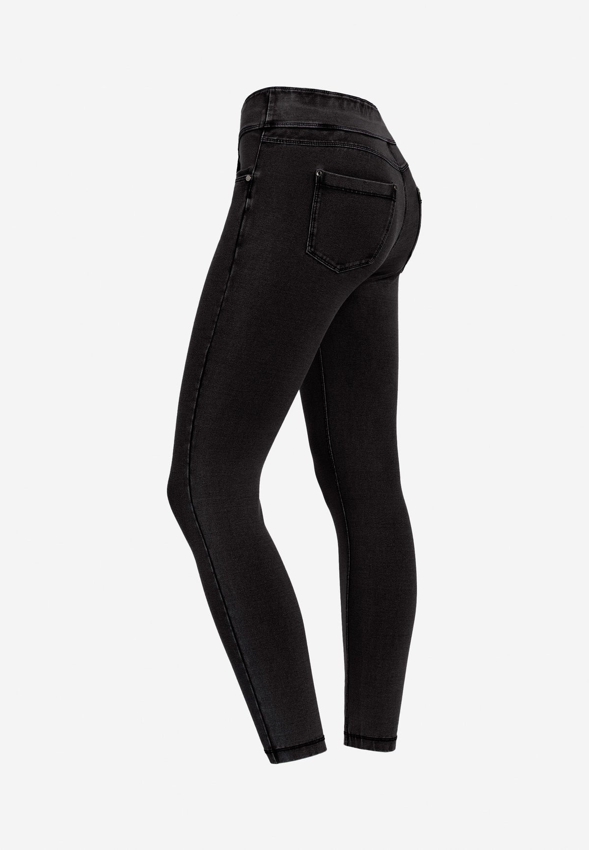 FREDDY N.O.W.® Pants 7/8 | Black Jeans-seams on tone | NOWY4MC002ORGJ7N-