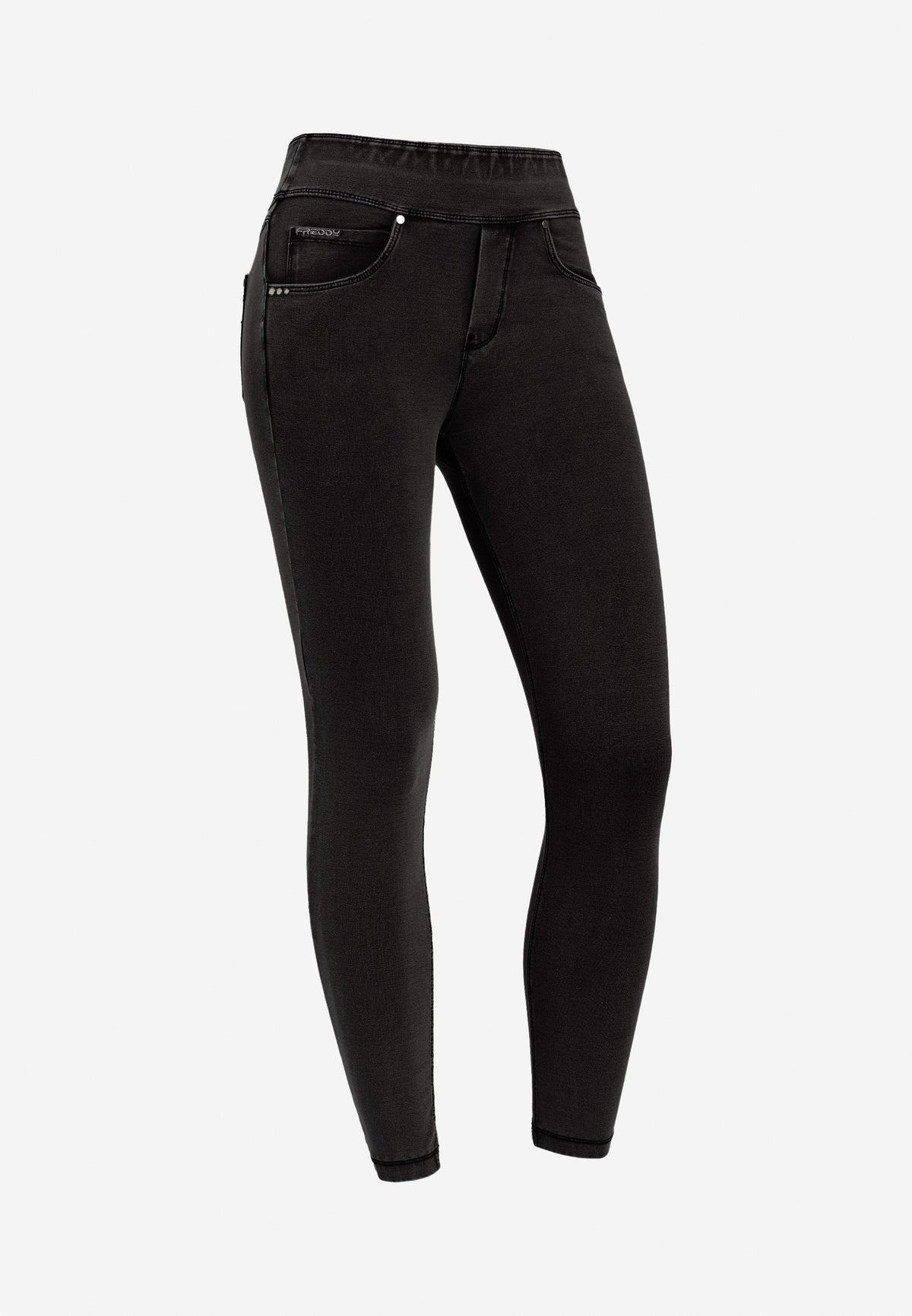 FREDDY N.O.W.® Pants 7/8 | Black Jeans-seams on tone | NOWY4MC002ORGJ7N-