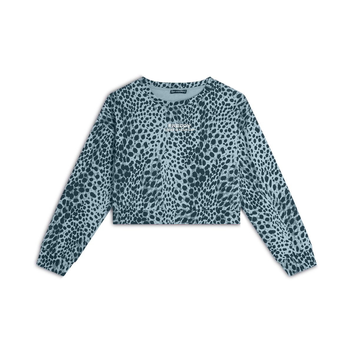 FREDDY Sweatshirt | Léopard Animalier On Blue | S25WMCS1CANI121-
