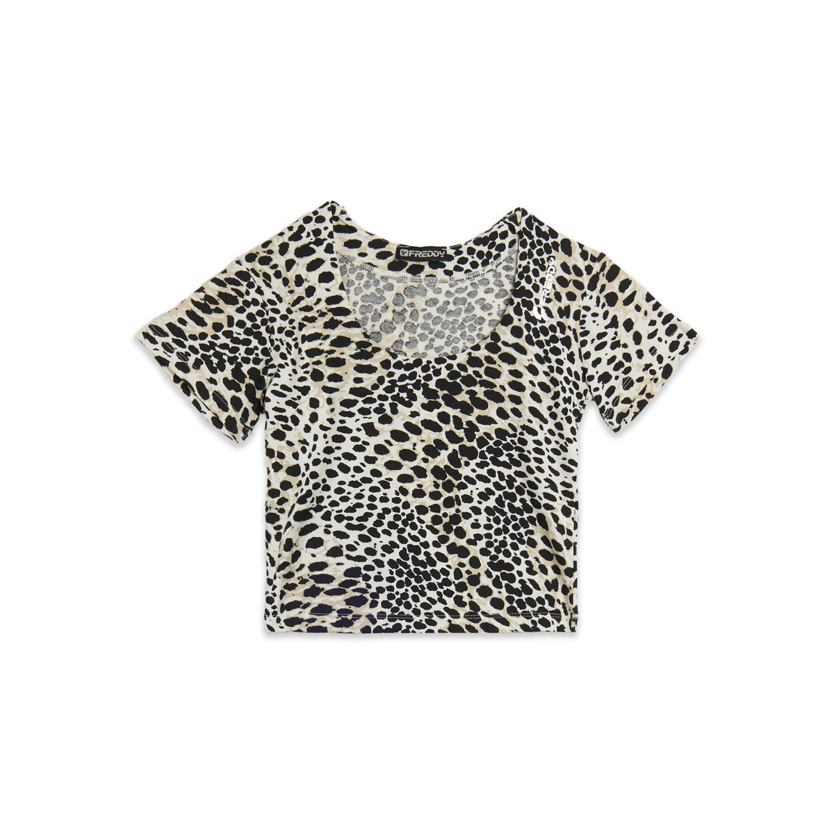 FREDDY T-Shirt à manches courtes | Léopard Animalier On White | S25WMCT2CANI119-