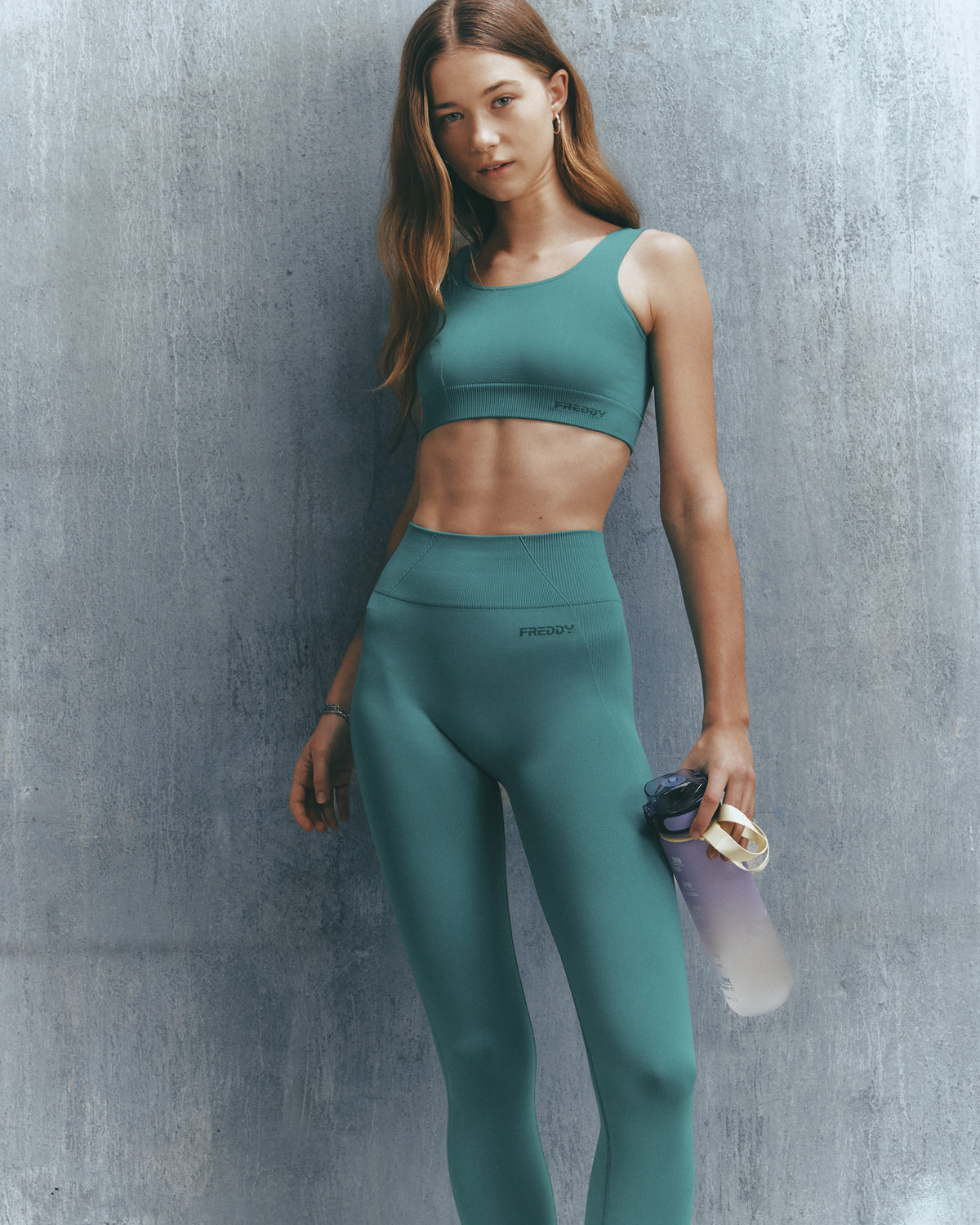 FREDDY Seamless Sport Leggings 7/8 | Teal Blue | S26WSMP1V97-