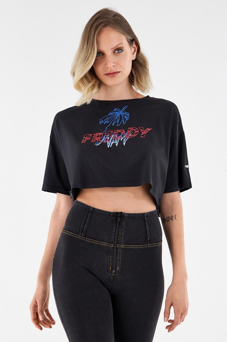 FREDDY Short Sleeve T-Shirt | Black | S2WTWT3N-