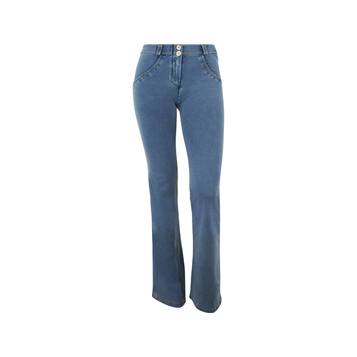 FREDDY WR.UP® Push-Up-Pants  | Denim Blu Medio-Yellow Seams | WRUP11LS446J108Y-