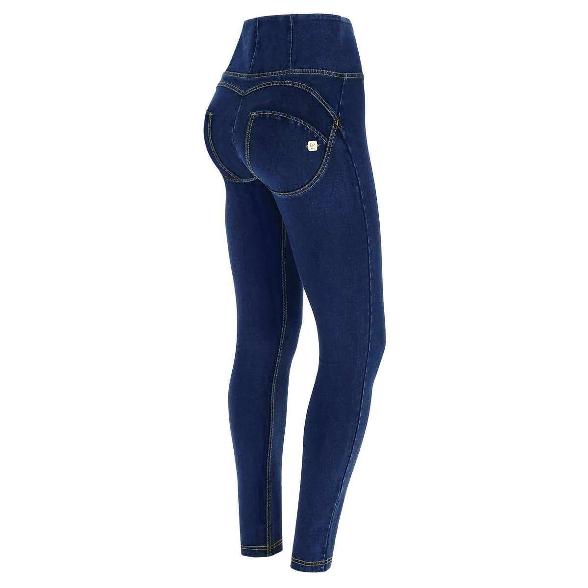 FREDDY WR.UP® Shaping Pants | denim dunkel mit gelber Naht