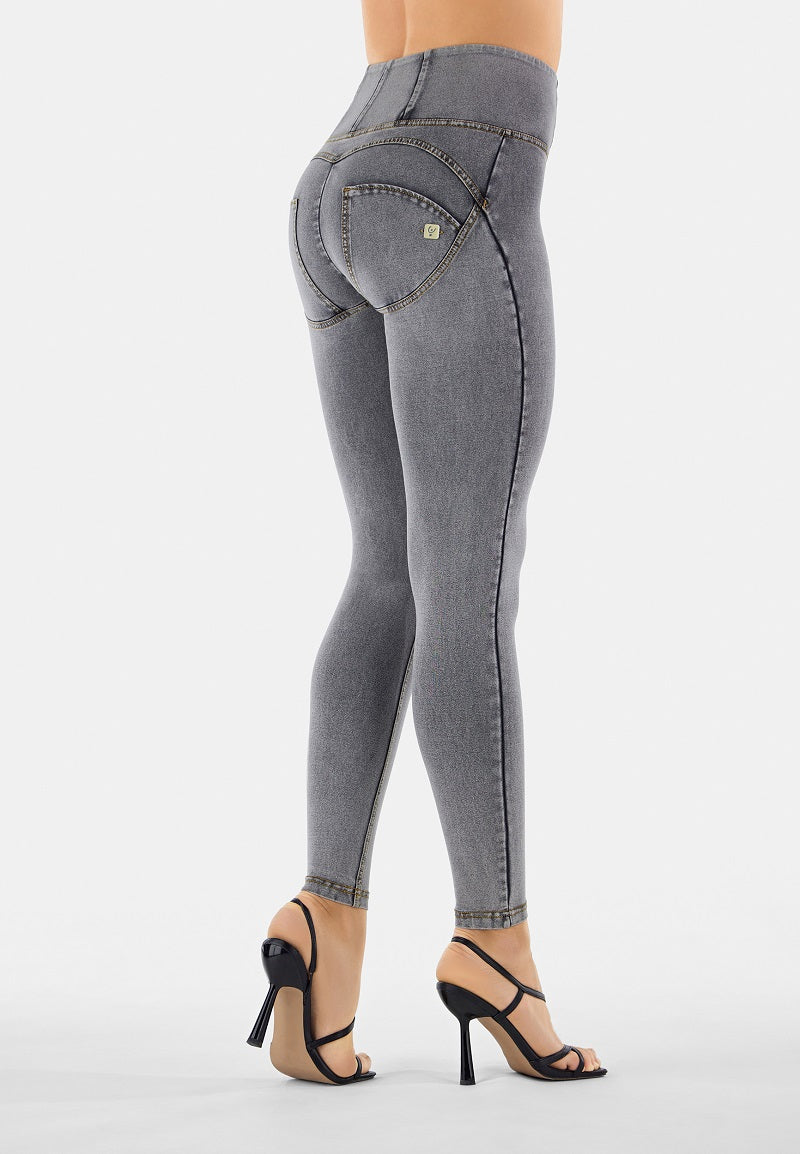 FREDDY WR.UP® Shaping Pants | Gray Jeans - Yellow Seams