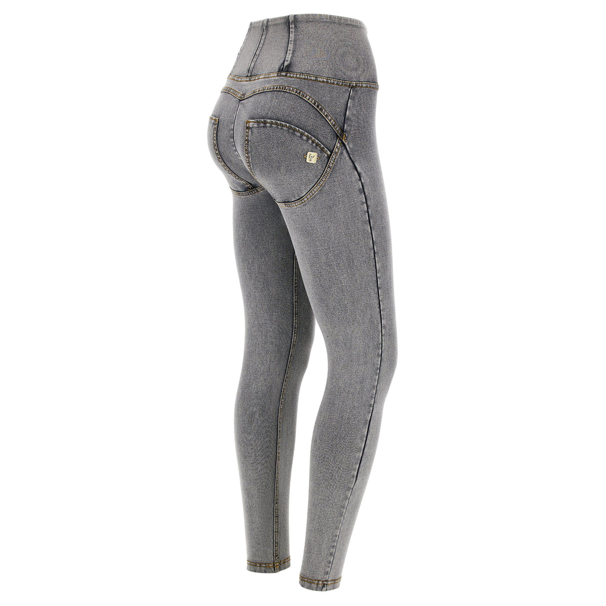 FREDDY WR.UP® Shaping Pants | Gray Jeans - Yellow Seams