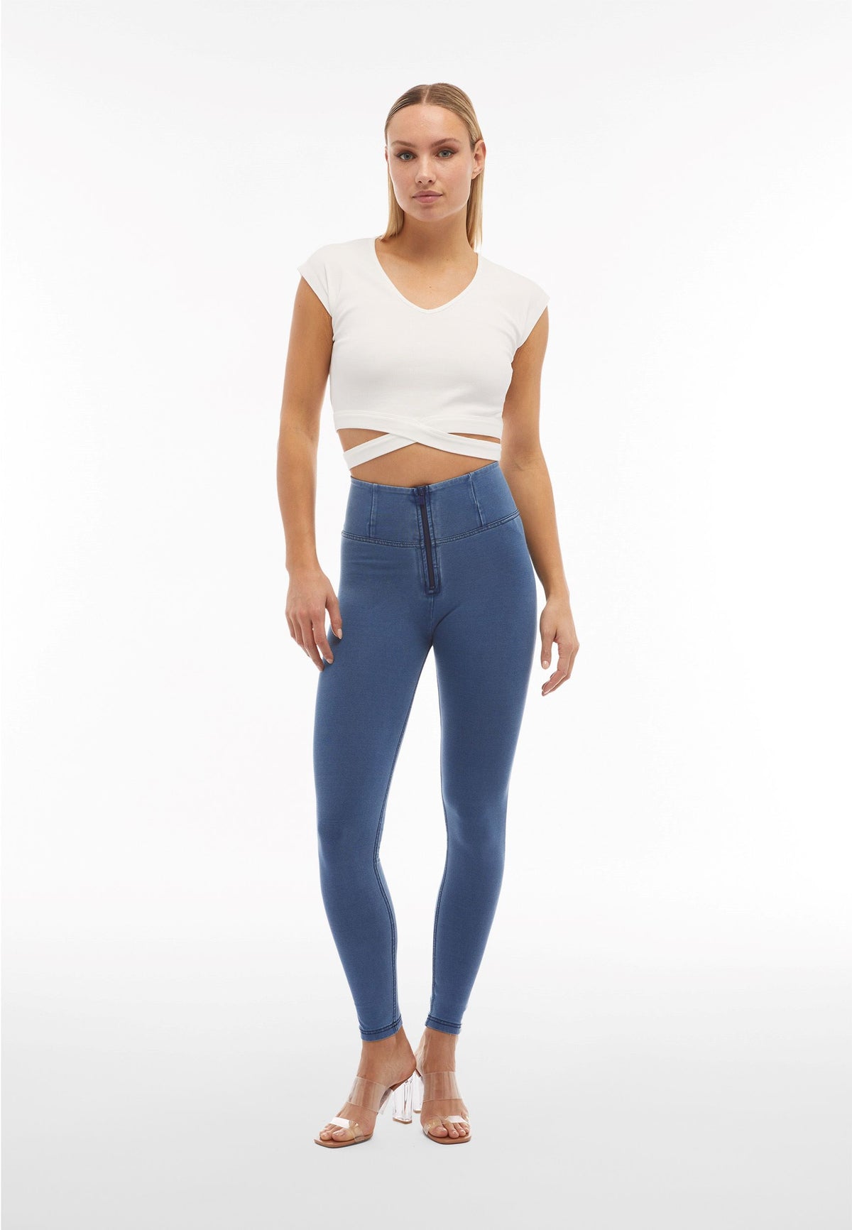 FREDDY WR.UP® Shaping Pants | Light Blue Jeans - Light Blue Seams