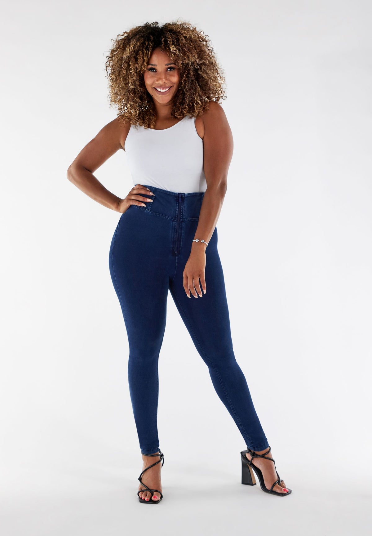 FREDDY WR.UP® Shaping Pants Curvy | Dark Jeans - Dark Seams