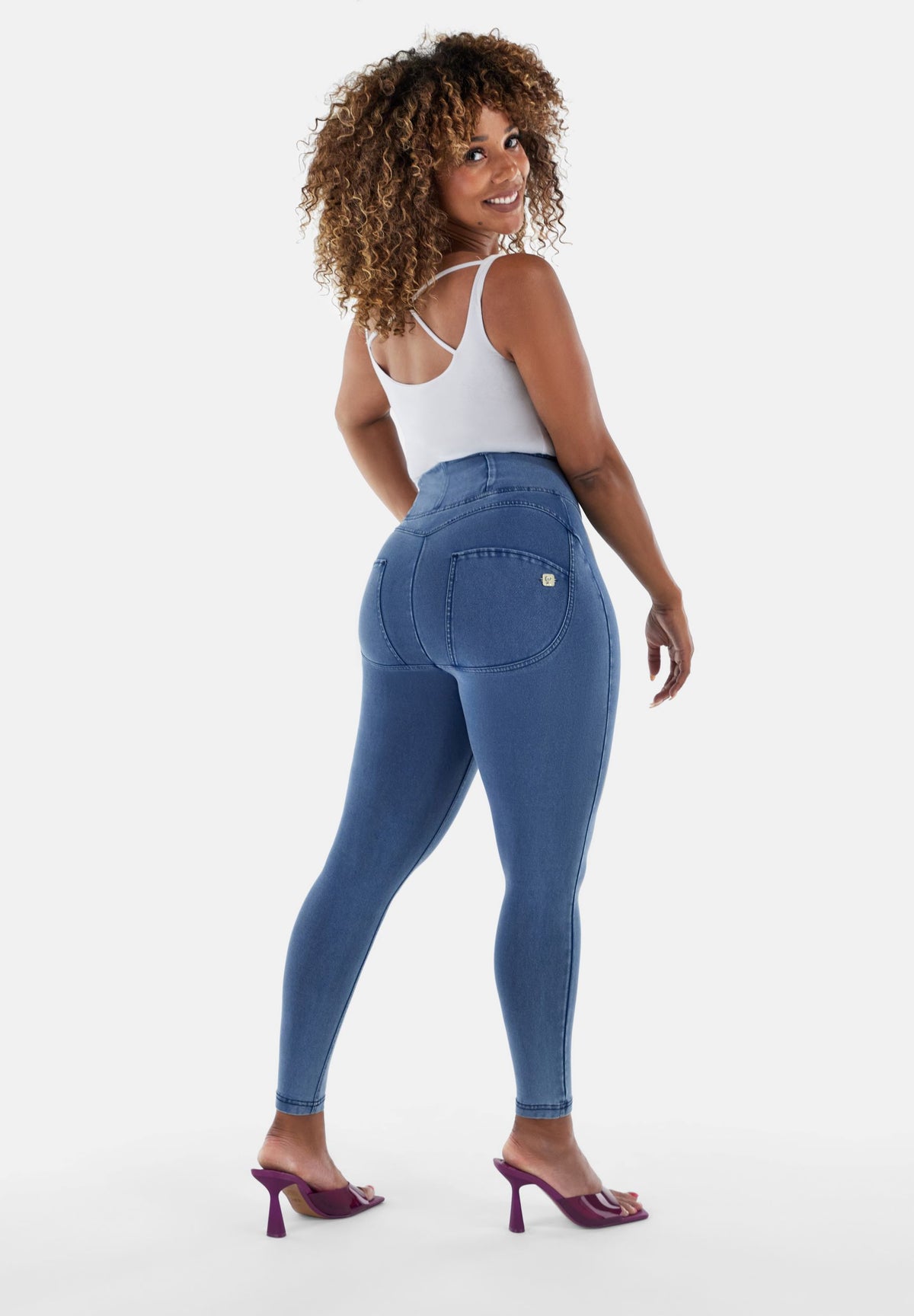 FREDDY WR.UP® Shaping Pants Curvy | Light Blue Jeans - Light Blue Seams