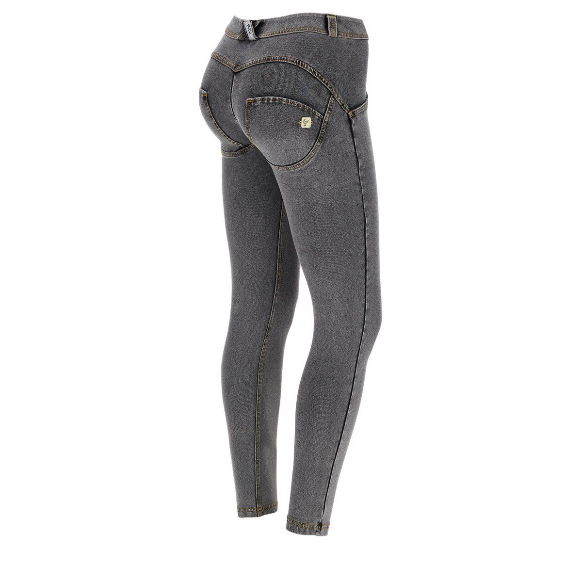 FREDDY WR.UP® Shaping Pants 7/8 | Gray Jeans - Yellow Seams