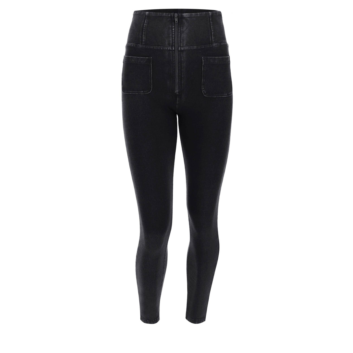 FREDDY WR.UP® Shaping Pants 7/8 | Black Jeans-seams on tone | WRUP4SHS224J7N-