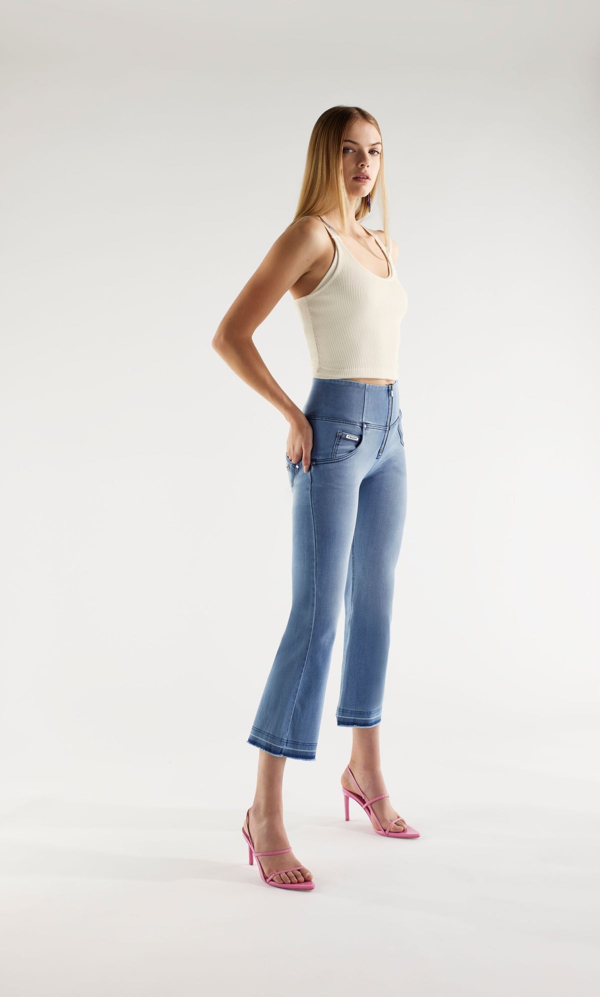 FREDDY WR.UP® SNUG Shaping Pants | Light Blue Jeans - Light Blue Seams