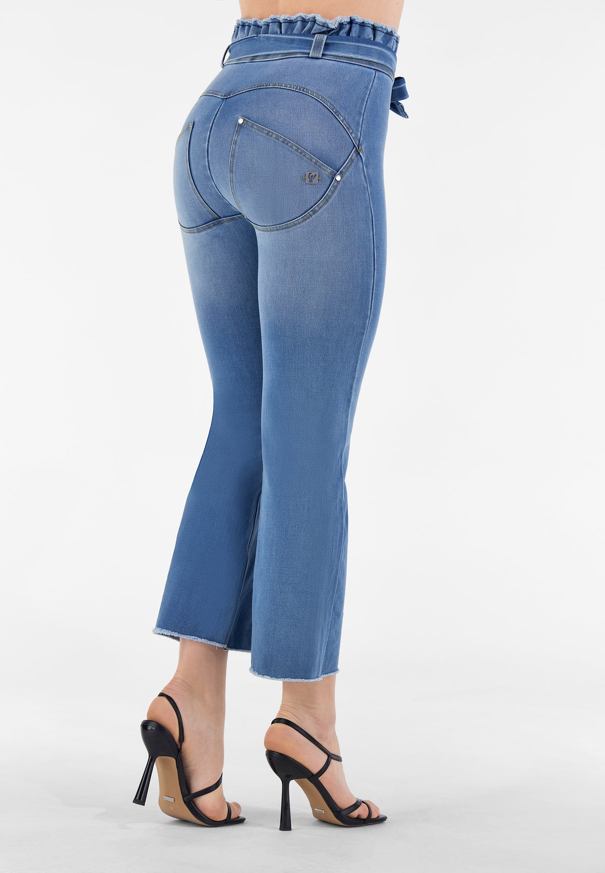 FREDDY WR.UP® SNUG Shaping Pants | Light Blue Jeans - Yellow Seams