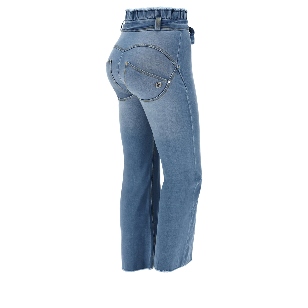 FREDDY WR.UP® SNUG Shaping Pants | Light Blue Jeans - Yellow Seams