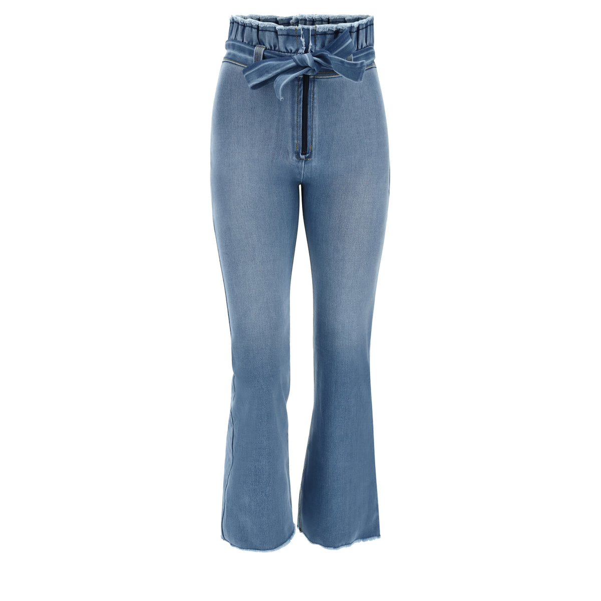 FREDDY WR.UP® SNUG Shaping Pants | Light Blue Jeans - Yellow Seams