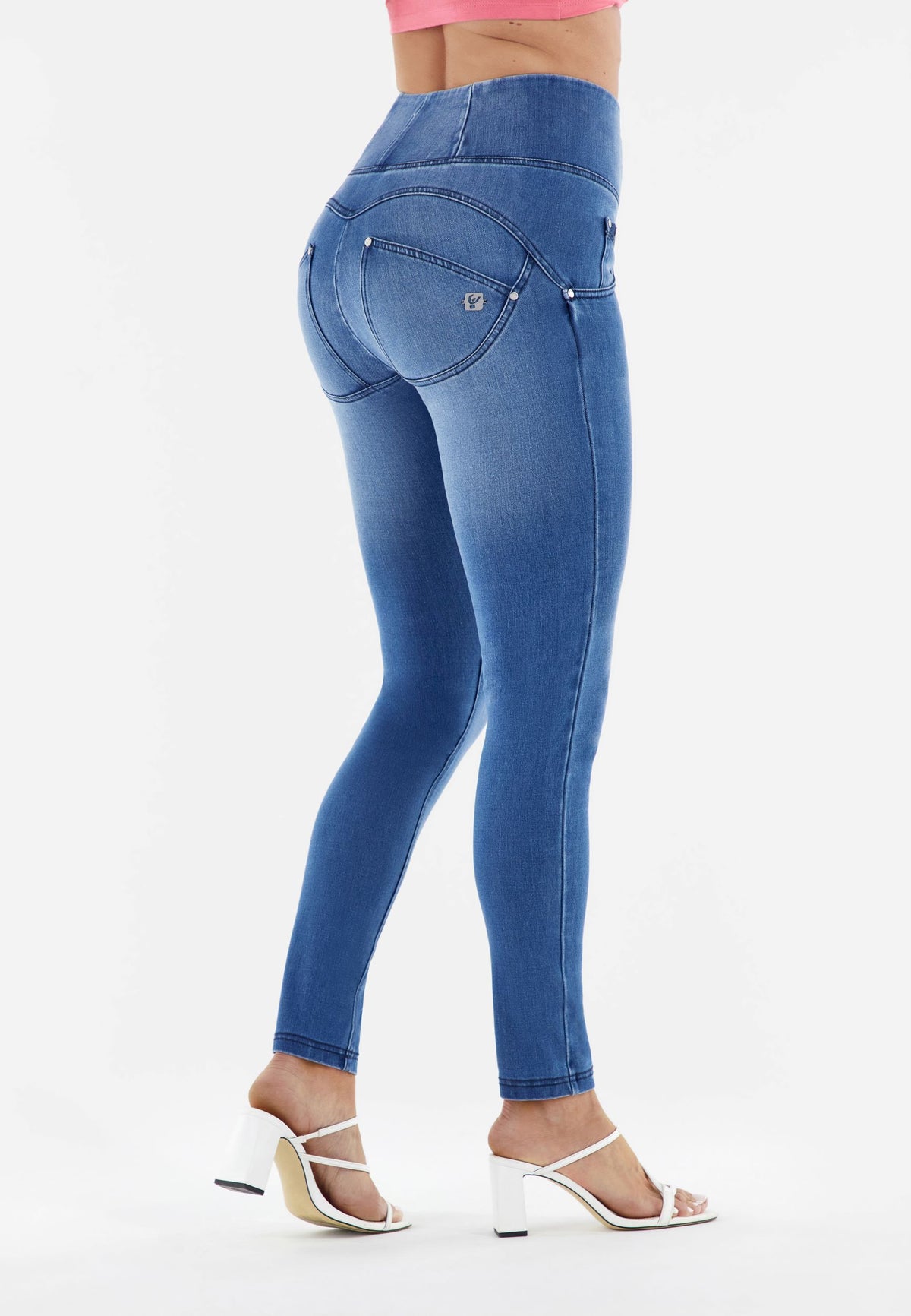 FREDDY WR.UP® SNUG Shaping Pants | Light Blue Jeans - Light Blue Seams