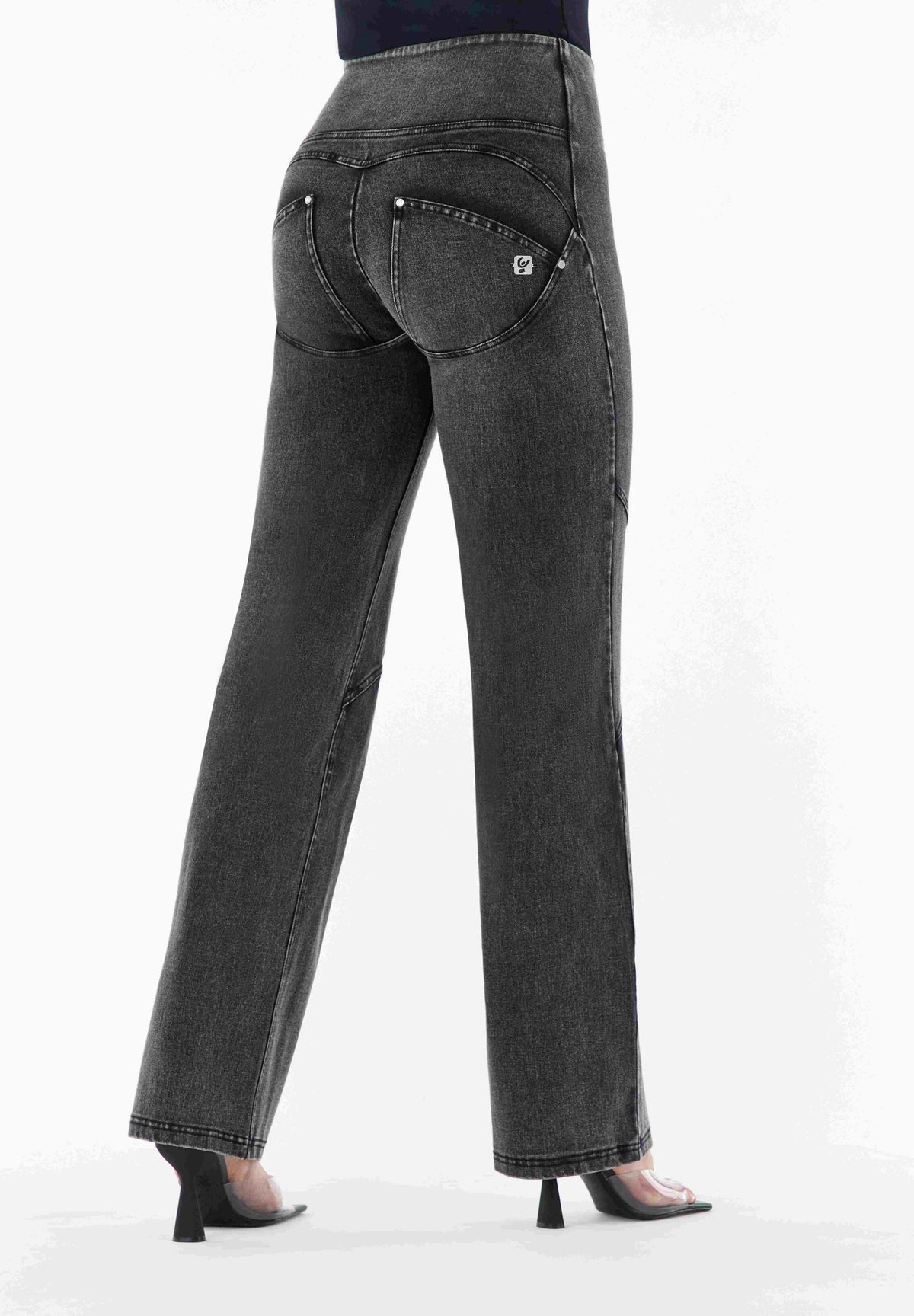 FREDDY WR.UP® SNUG Shaping Pants | Dark Gray Jeans - Black Seams