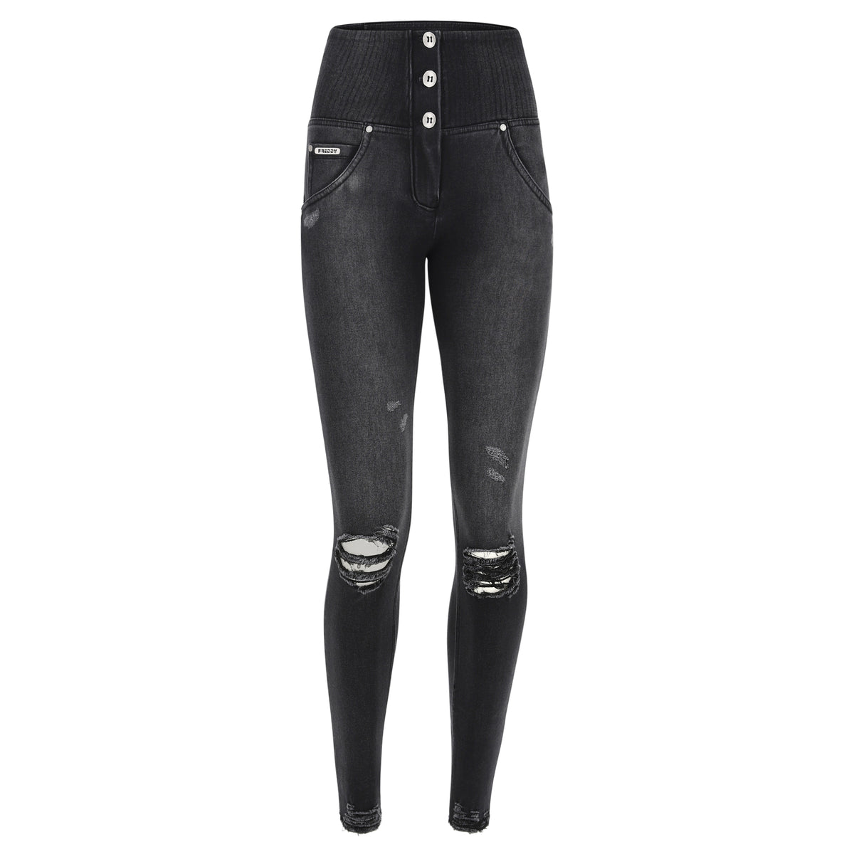 FREDDY WR.UP® SNUG Shaping Pants | Black Jeans - Black Seams