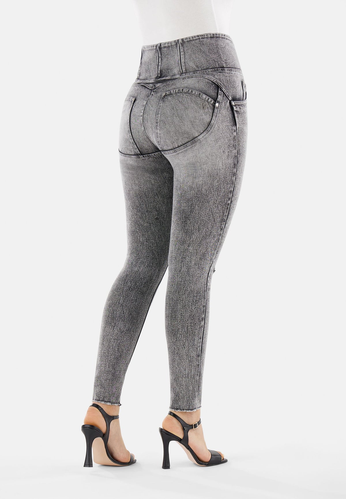 FREDDY WR.UP SNUG Shaping Pants Curvy | Washed Jeans - Gray Seams