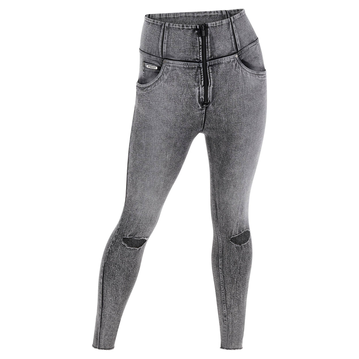 FREDDY WR.UP SNUG Shaping Pants Curvy | Washed Jeans - Gray Seams