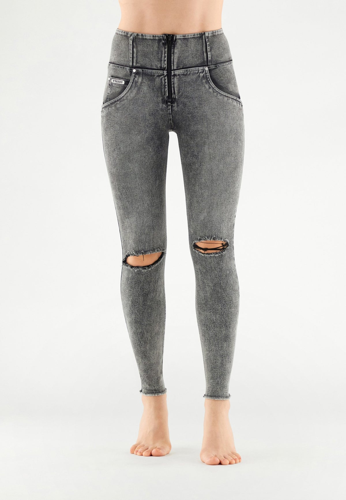 FREDDY WR.UP® SNUG Shaping Pants | Washed Jeans - Gray Seams