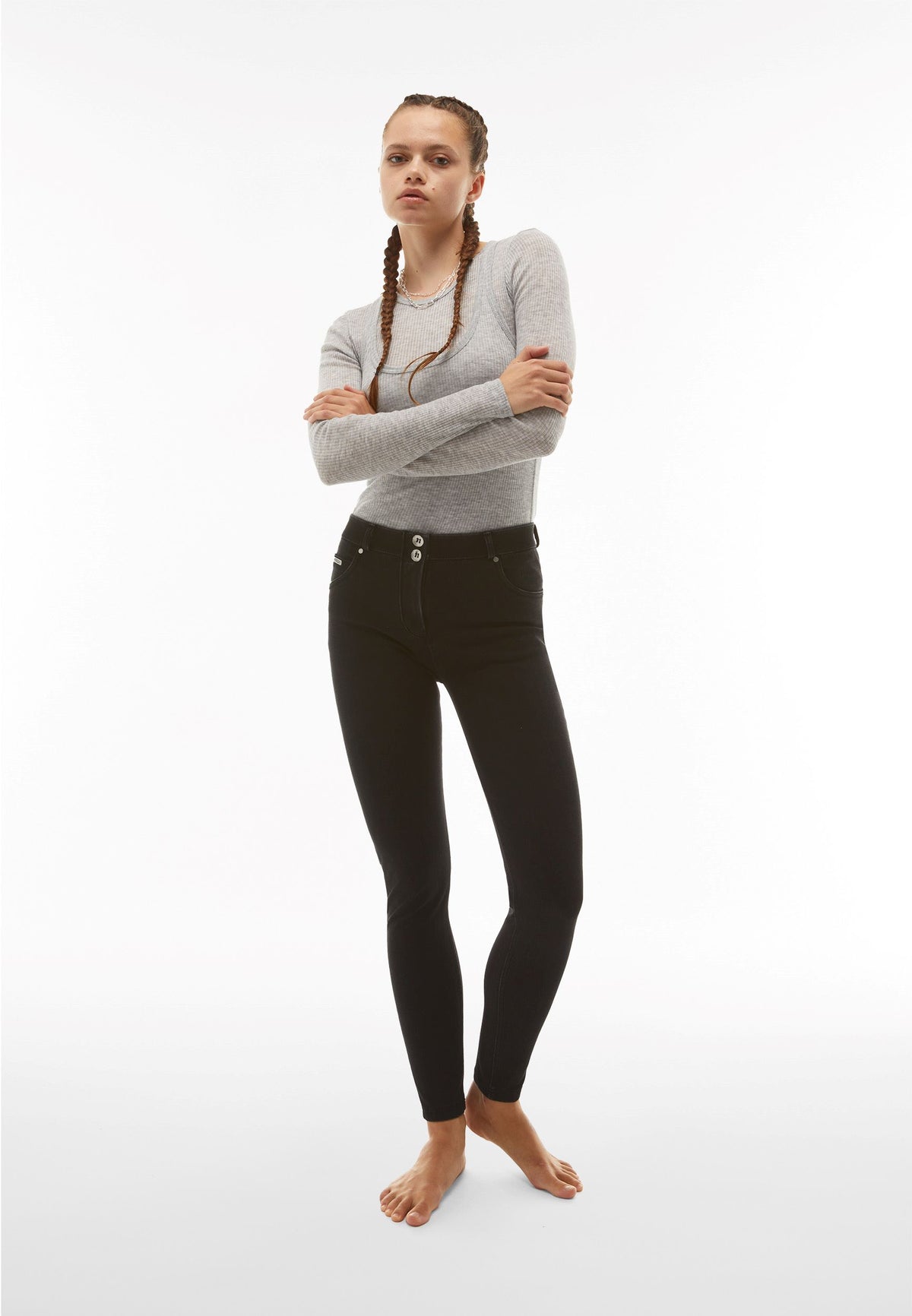 FREDDY WR.UP® SNUG Shaping Pants | Black Jeans - Black Seams