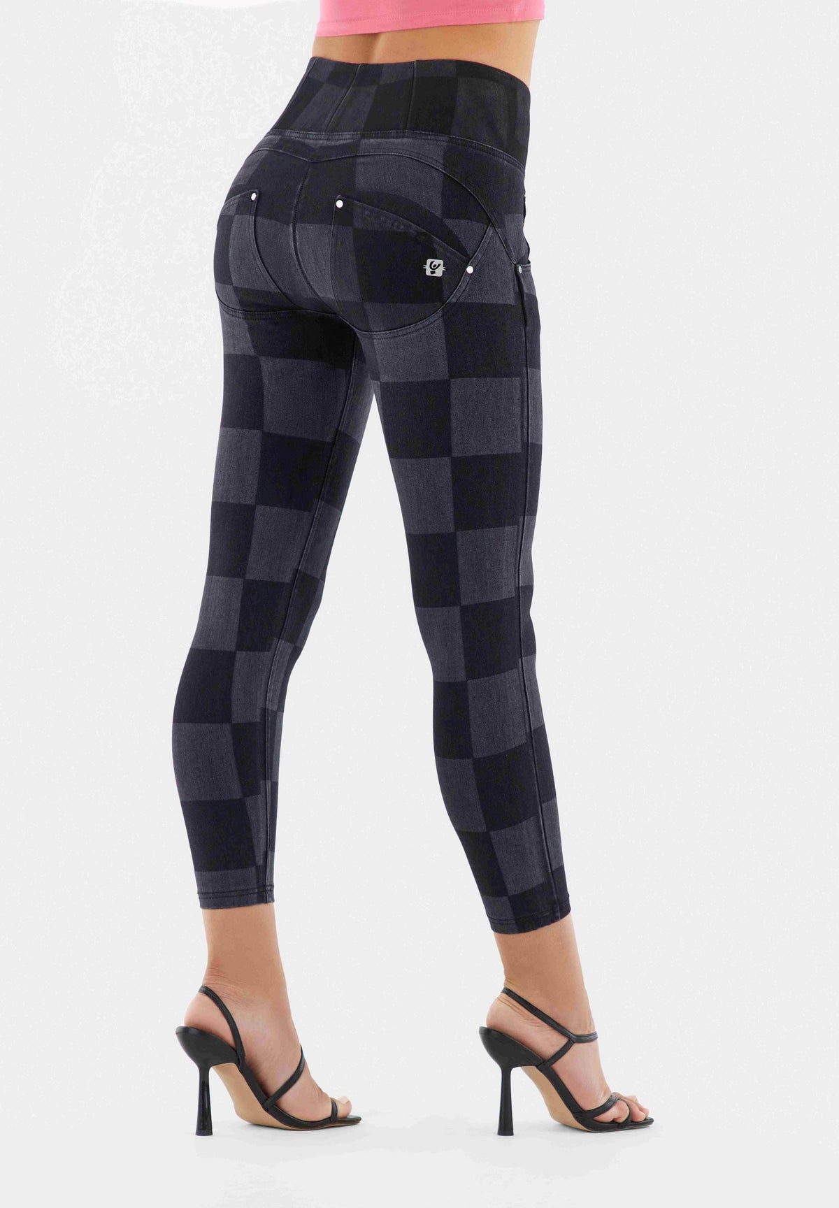 FREDDY WR.UP® SNUG Shaping Pants 7/8 | Black Check