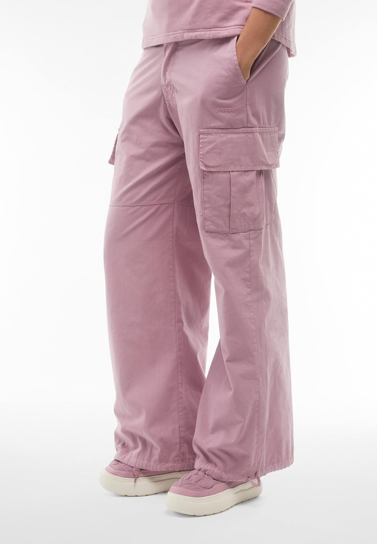 FREDDY Classic Cargo Pants | Trasl.Dusky Orchid Direct Dyed | HAILEYF301P117X-