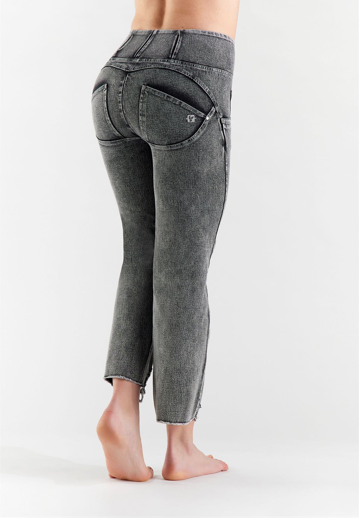 FREDDY WR.UP® SNUG Shaping Pants 7/8 | Washed Jeans - Gray Seams